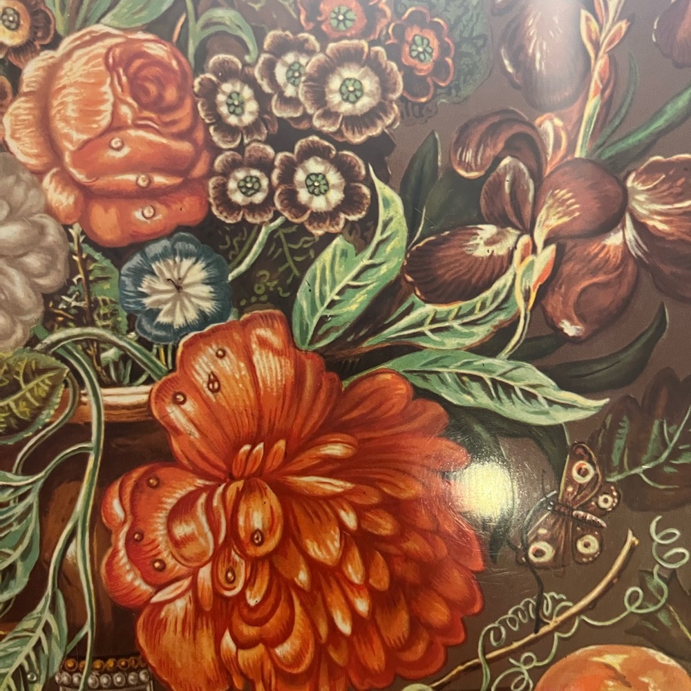 VTG English Country Floral Bouquet Tin Decorative Tray by Daher 16.25 in - Picture 4 of 8
